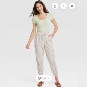 A New Day Women's High-Rise Modern Ankle Jogger Pants - nwt - size small